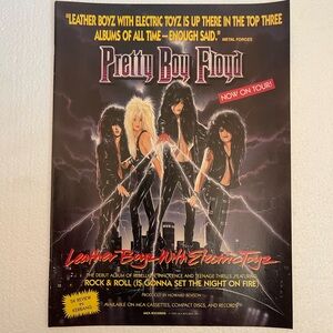 Pretty Boy Floyd Leather Boyz With Electric Toyz Pinup- Black & Red